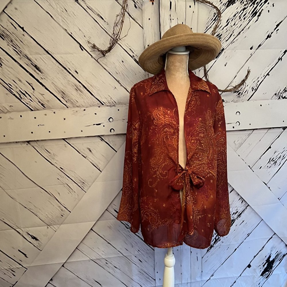 Jacket/Topper, Red Multi Color, XL